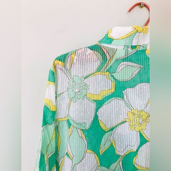 Alfred Dunner | womens floral tropical button up top - Picture 7 of 7